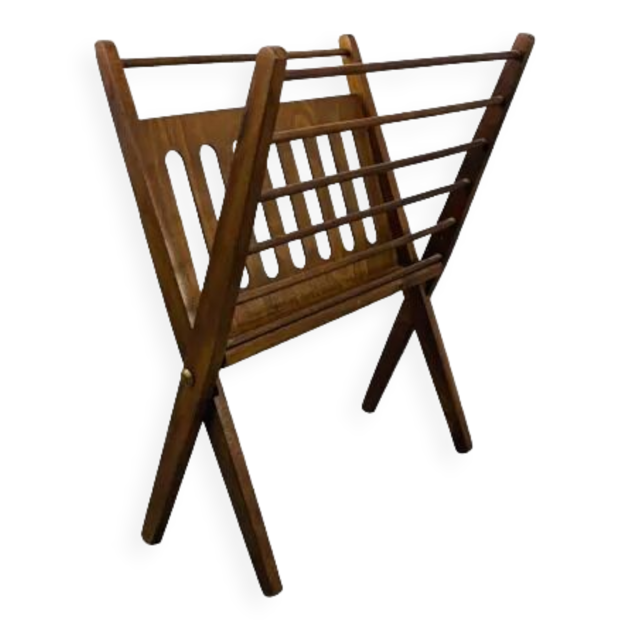 Scandinavian folding magazine door wood 60s