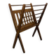 Porte revue scandinave pliant bois années 60