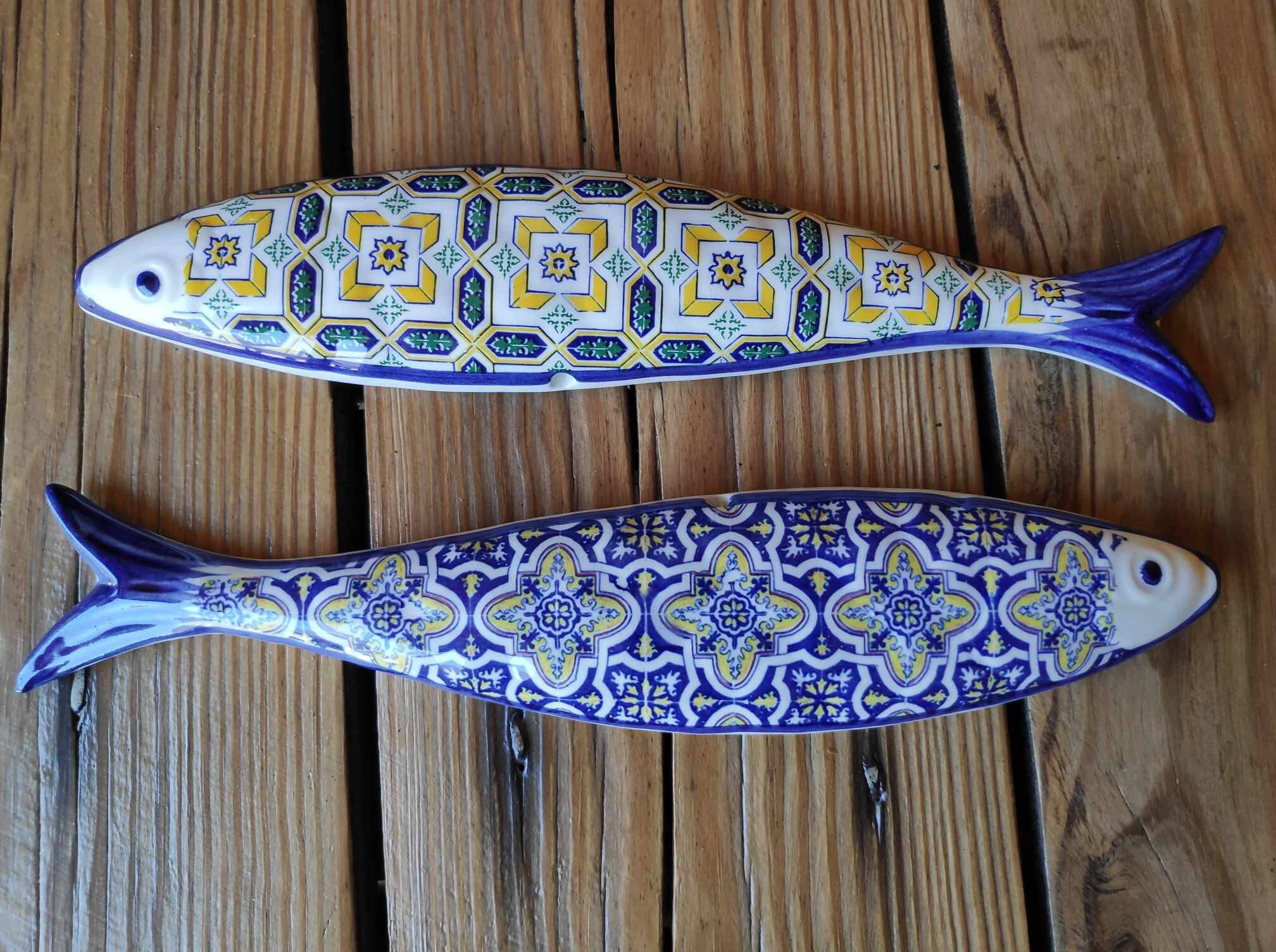 2 ceramic sardines