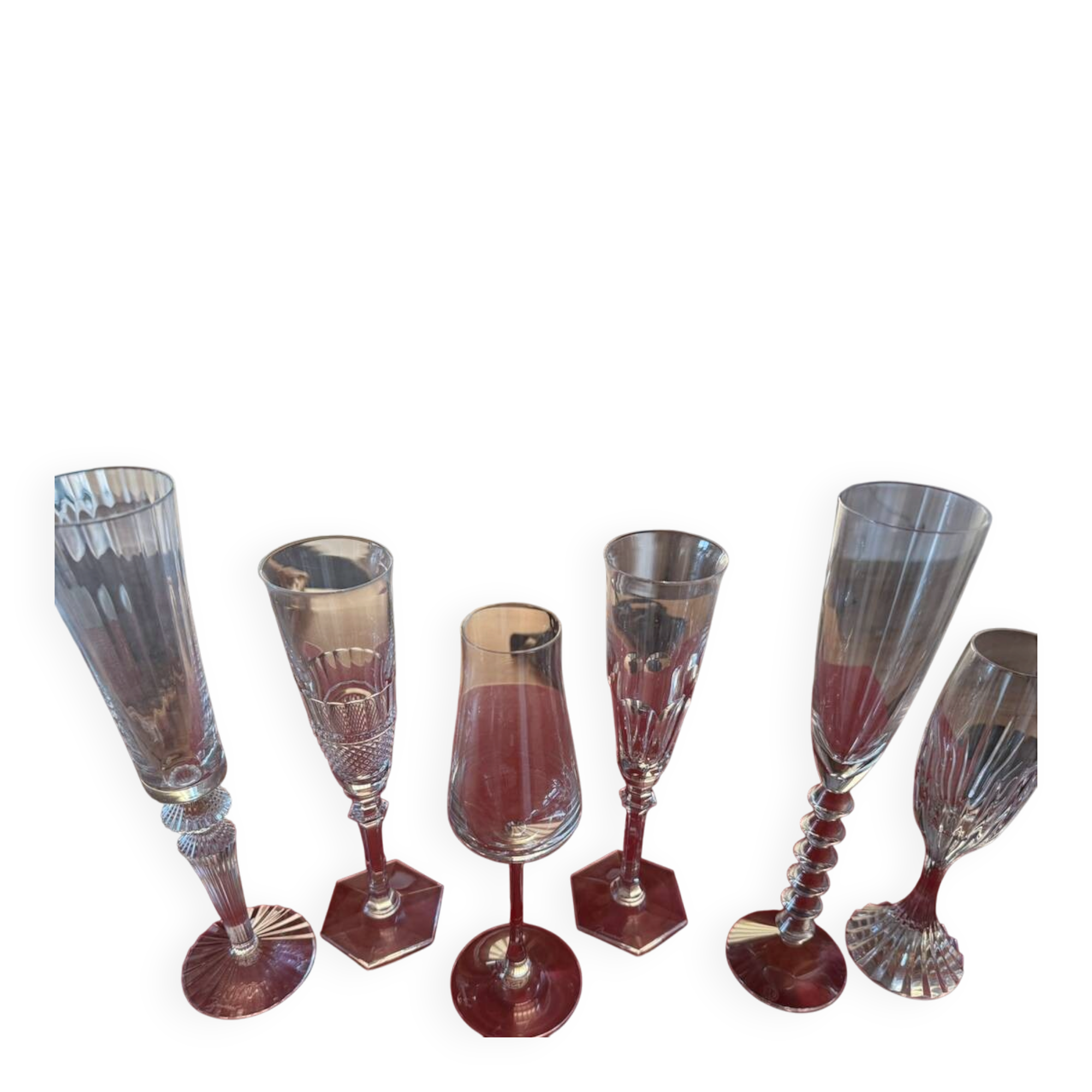 Verre Baccarat flute a champagne lot de 6