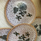 Set of 5 MBFA Pornic 70's dessert plates