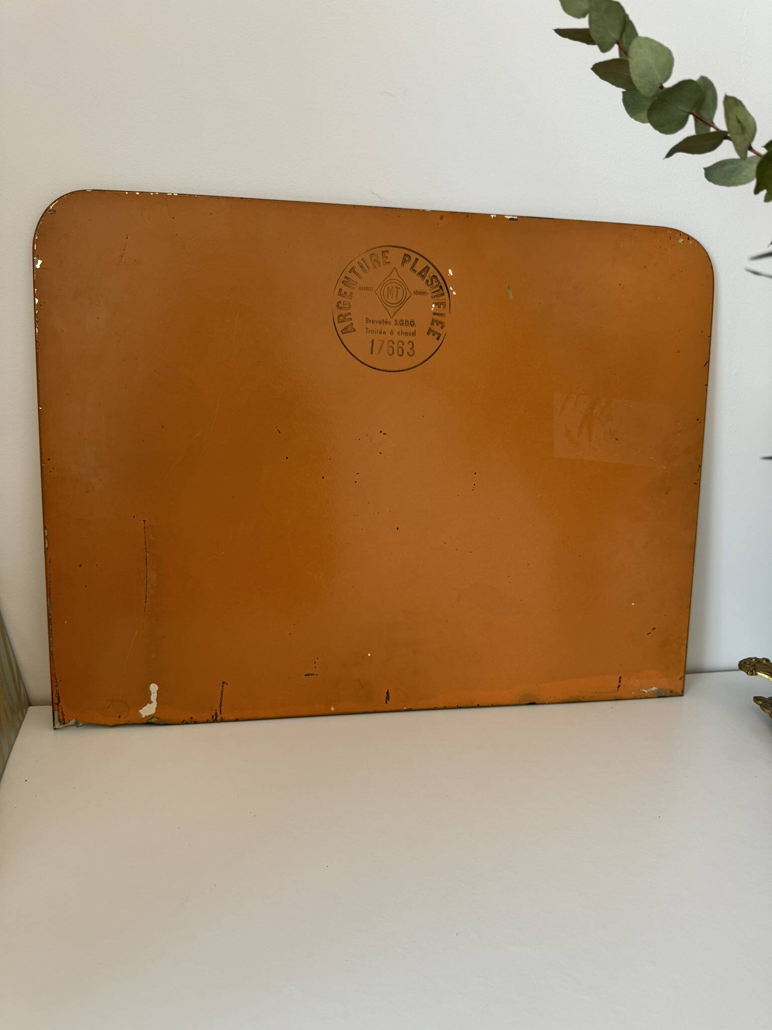 Vintage beveled mirror