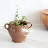 Glazed stoneware jar, antique ceramic