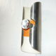 Pair of cylindrical stainless steel wall lamps space age years 70