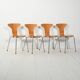 Set of 4 “Mosquito” chairs by Arne Jacobsen
