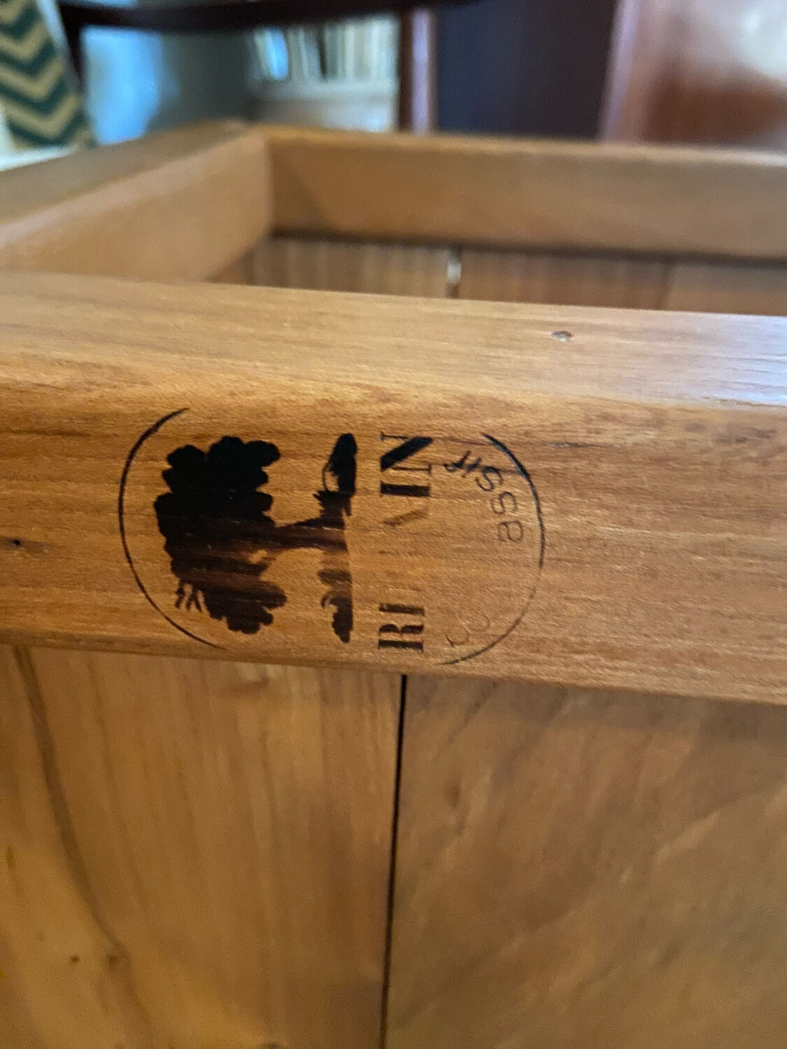 Solid elm side table Maison Regain