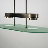 Lumi Milano Mid-Century Chandelier in Brass and Glass – Italy, 1970s