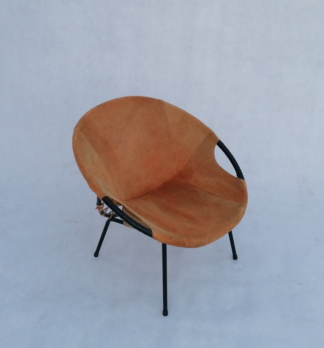 Mid-century circle balloon chair by Lusch Erzeugnis for Lusch & Co, 1960s
