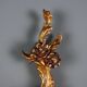 Antique wall sconces in carved lacquered and gilded wood, Italy, 20th century.