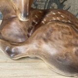 Antique German ceramic fawn