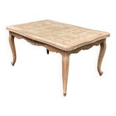 Renovated Louis XV extendable dining table walnut 265cm