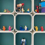 White 70's plastic module shelf