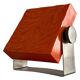 Orange Pop Art ambient night lamp in plexiglass by Uwe Mersch Design, 1970s, Germany.
