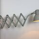 Grey German Industrial Scissor Wall Lamp from SIS, 1960s