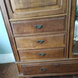 Vintage wardrobe with ice linen and wardrobe