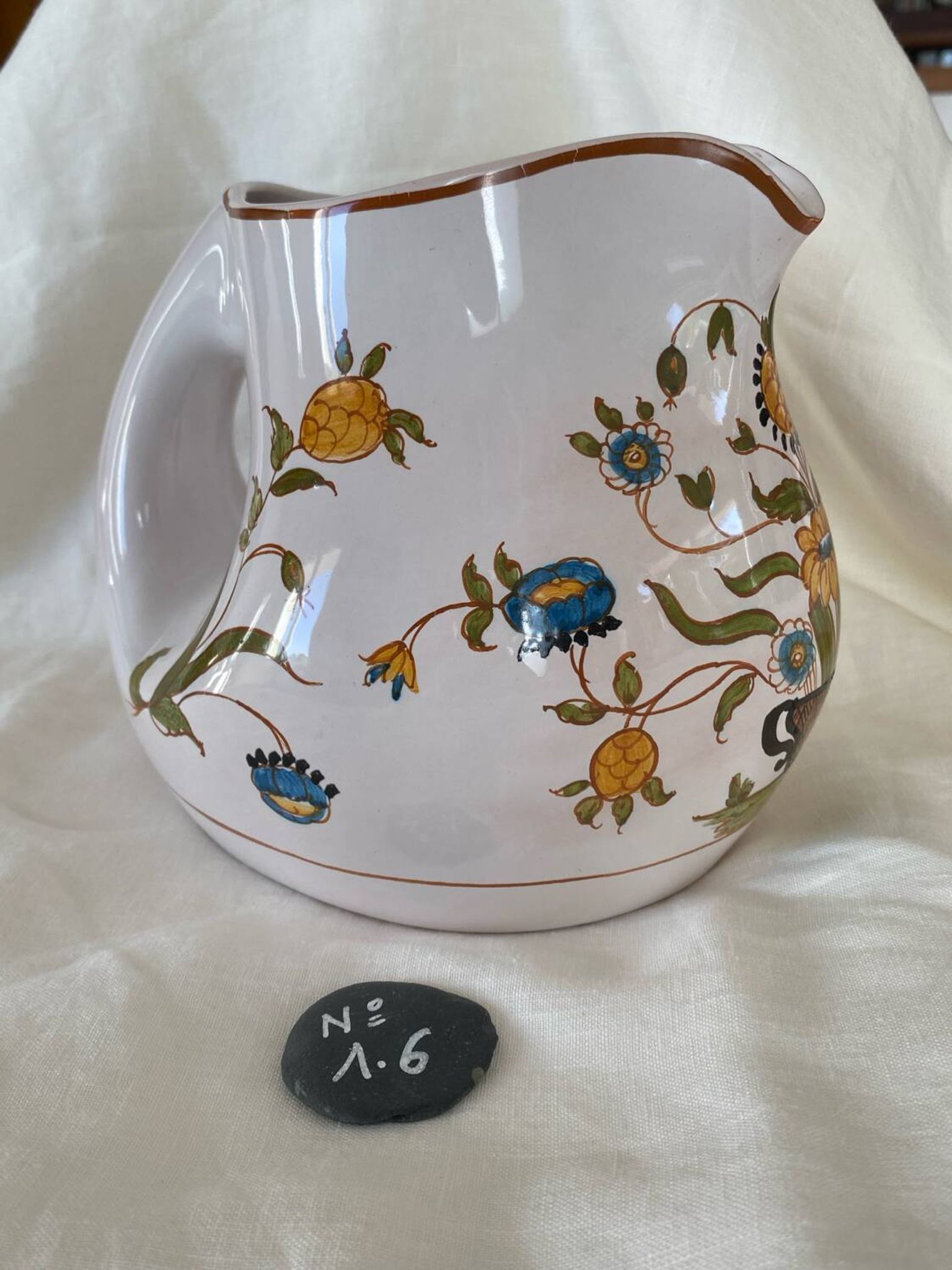 Moustiers water pitcher