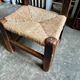 Low chair in wood and straw, Spanish folk art 17th-18th century no. 1