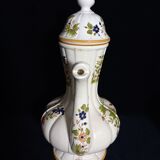 Faience ewer with dragon's head spout - decor 'vieux moustier'