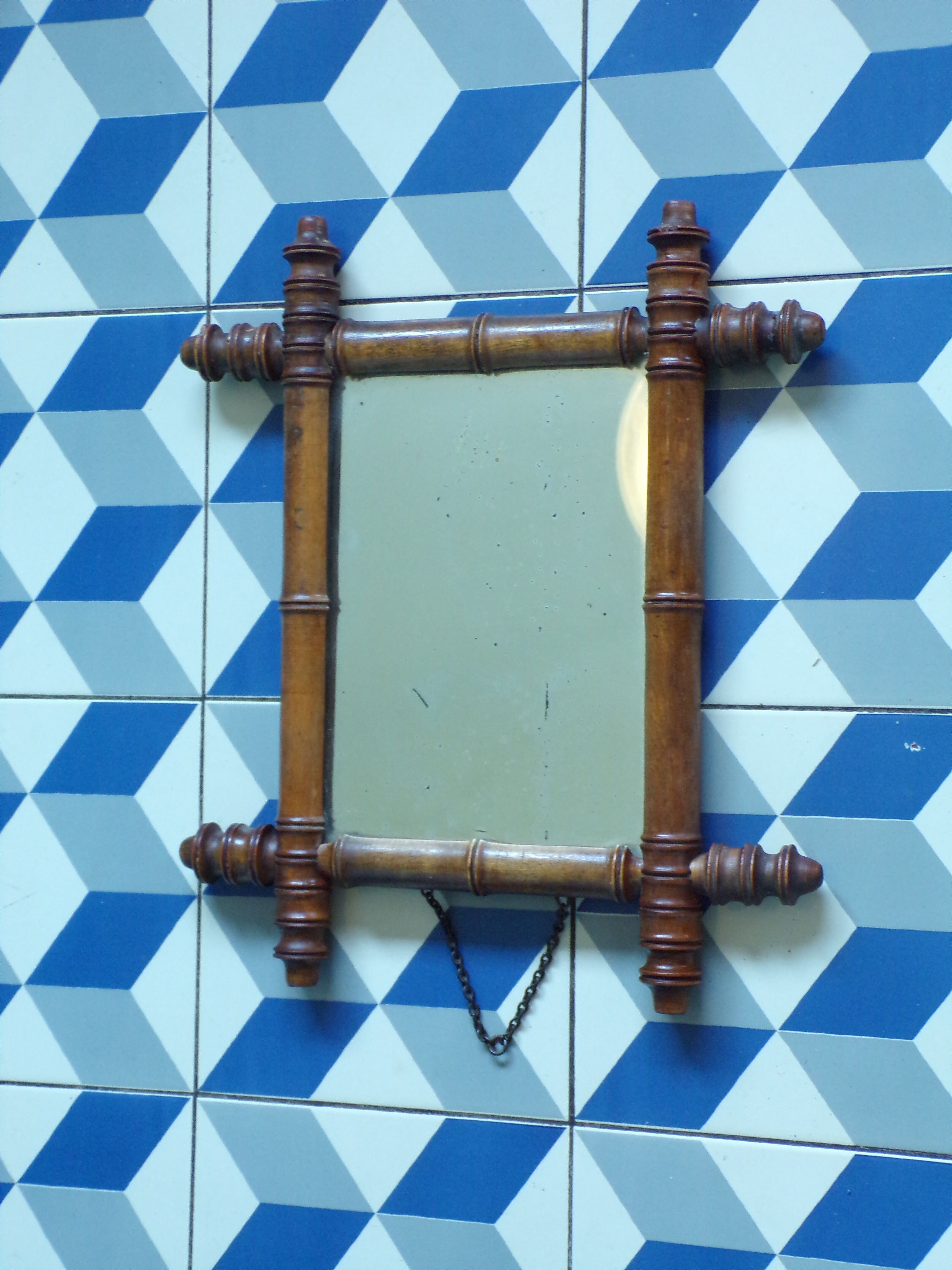 Mirror imitation bamboo frame