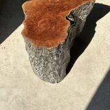 Pair of lychee stools forming a coffee table