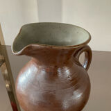Vase cruche vintage en grès signé