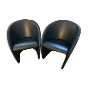 Paire de fauteuils Intervista de Poltrone frau