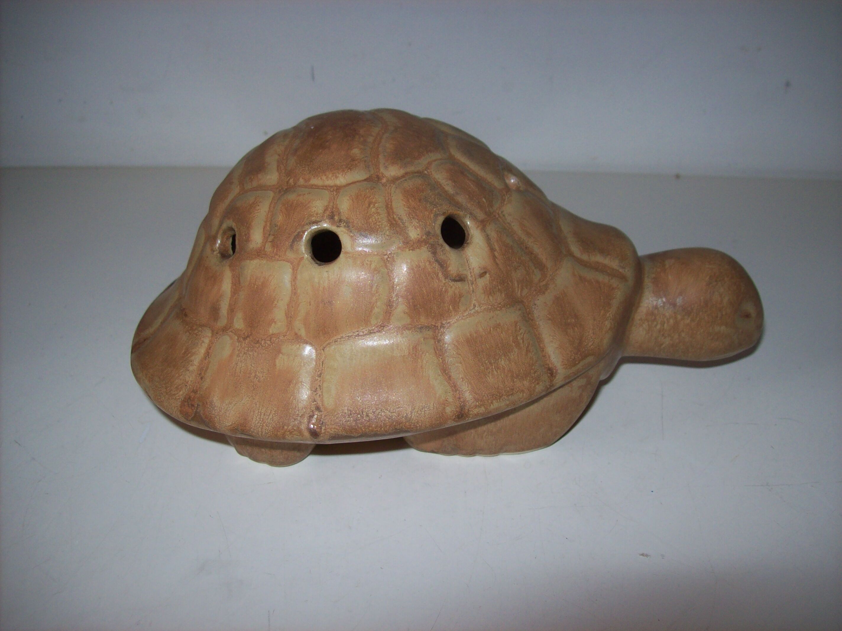 Statuette Tortue En Céramique - Petite Sculpture Mignonne - 4.5 X 3 X 2.5 Cm - Occasion Bon État