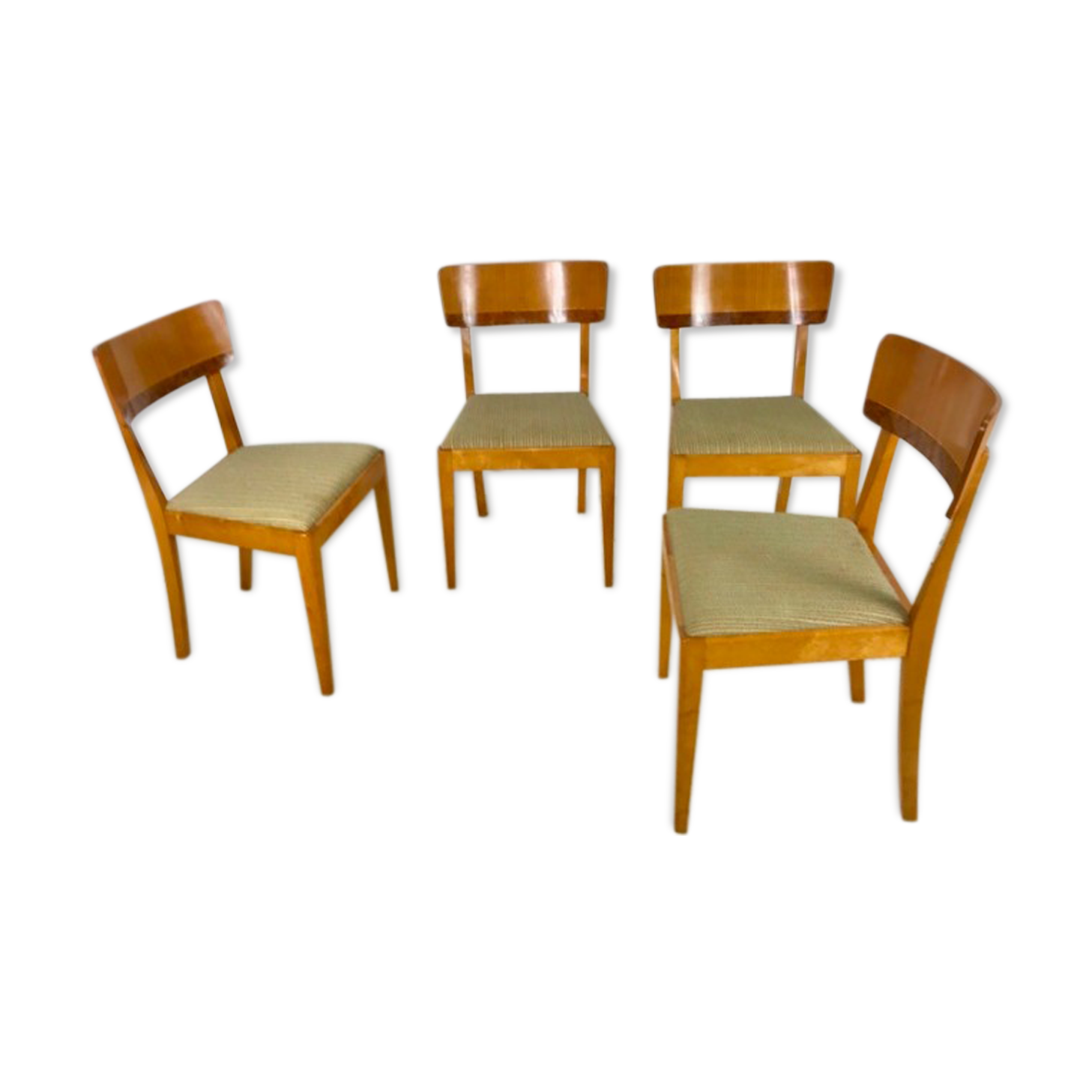 Set of 4 chairs art deco, 1950