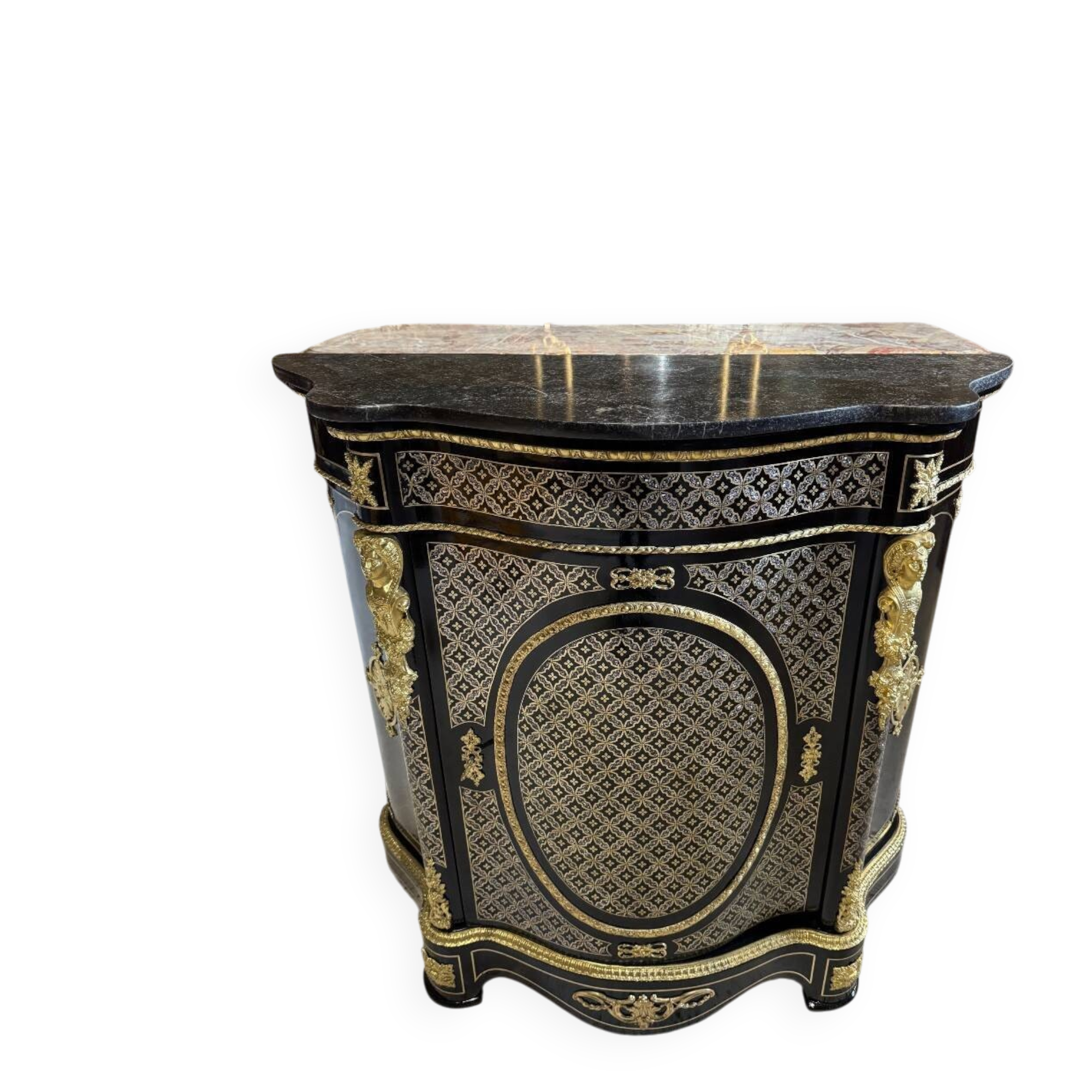 Boulle marquetry support furniture "net" from the Napoleonic III period