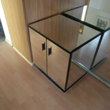 Petit meuble en verre miroir, France vers 1950