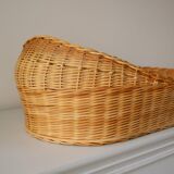 Wicker woven doll basket