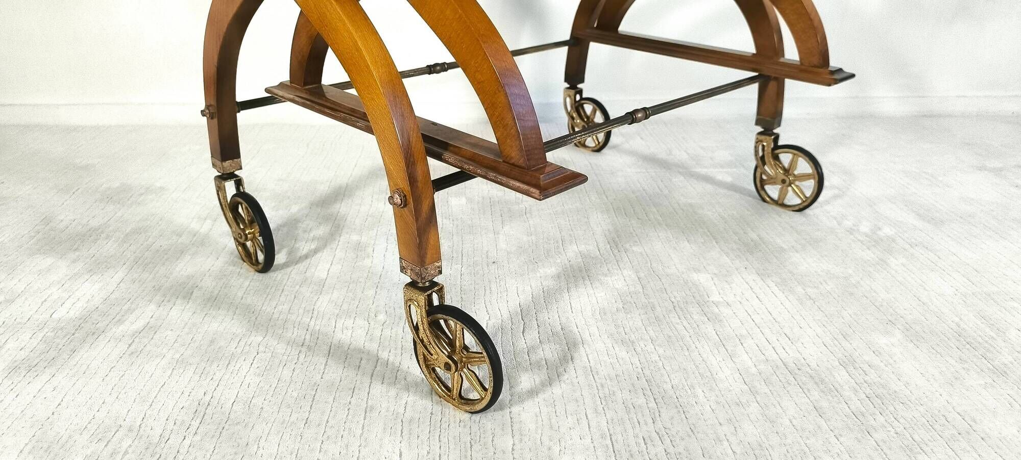 Beautiful pair of vintage teak tables – Serving table - Benoit-Guyot Lyon