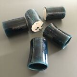 Lot of 5 midnight blue cups