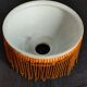 Old opaline and its tassels hanging lamp