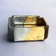 Brutalist ashtray by Leopold, bronze and brass, Spain, 1970s