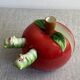Kitsch apple ceramic napkin, salt, pepper holder