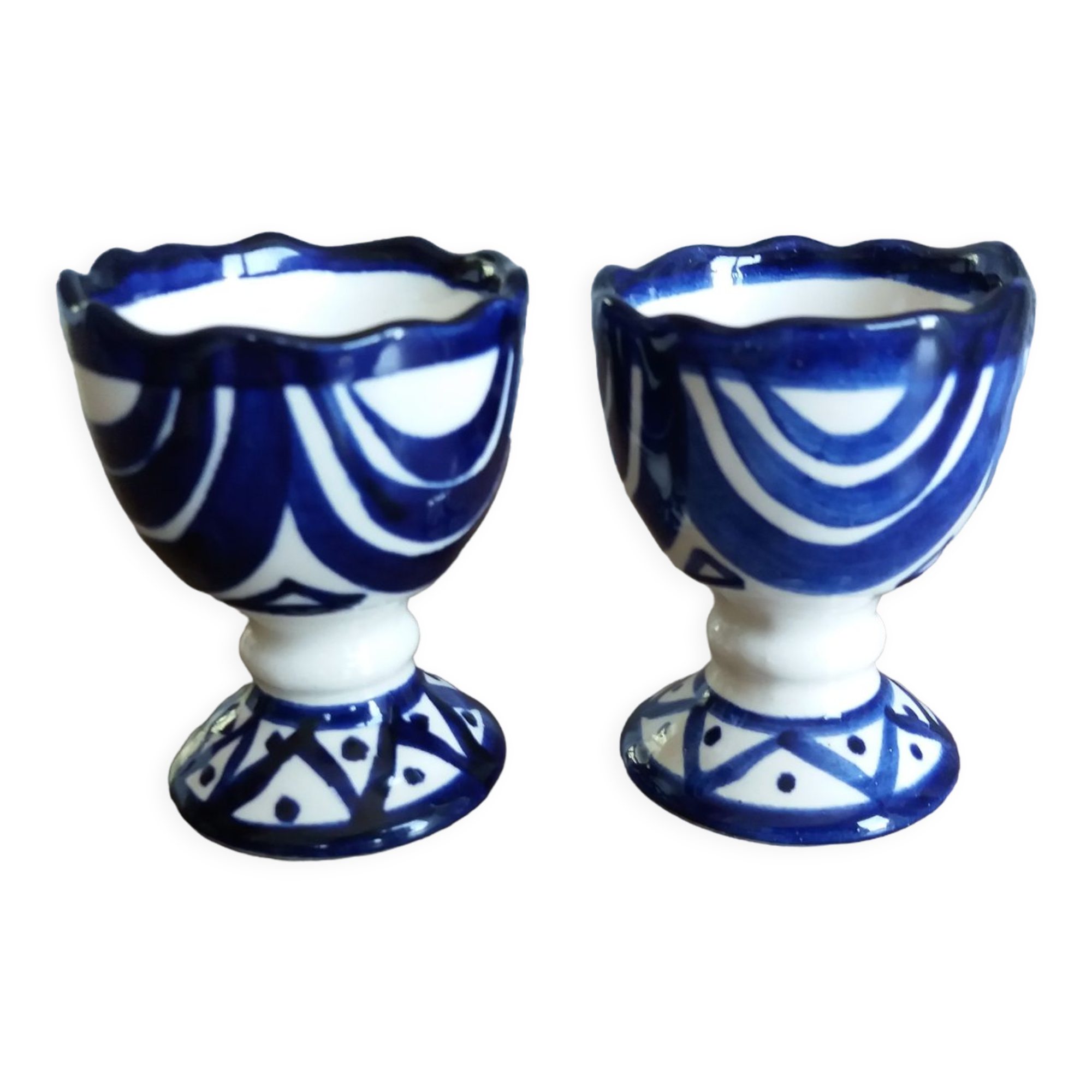 Coquetiers Saint Jean de Bretagne décor 1003 signed