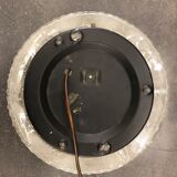 Glass ceiling lamp in moulded glass around 1960