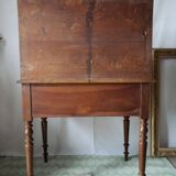 Walnut sloped sorting desk