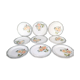 Set of 9 Digoin plates model Odile flat
