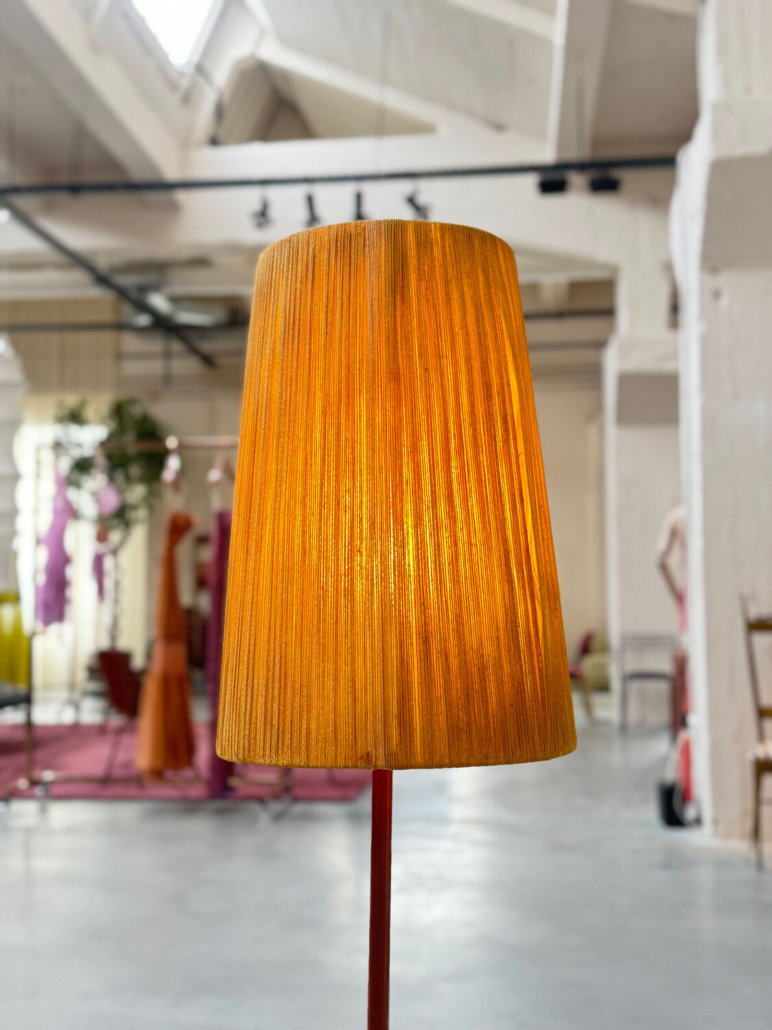 Wooden floor lamp by Temde, West Germany, 1960s