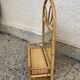 Vintage rattan wall shelf with mirror