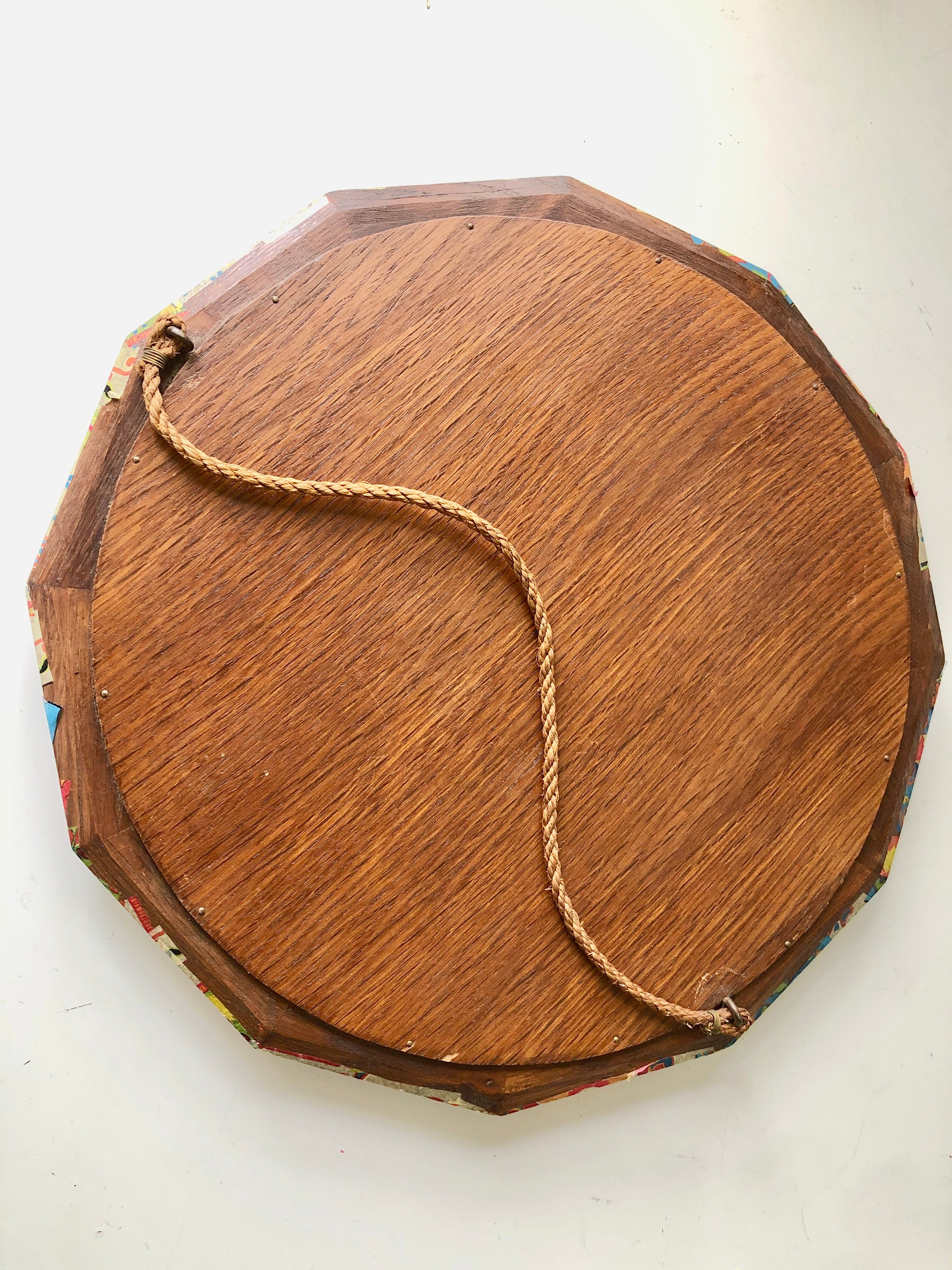 Vintage floral paper mirror