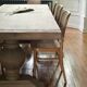 Monastery table - sun - in solid old oak - length 375 cm