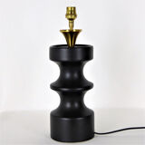 Vintage black ceramic lamp 1950
