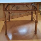 Table basse en rotin
