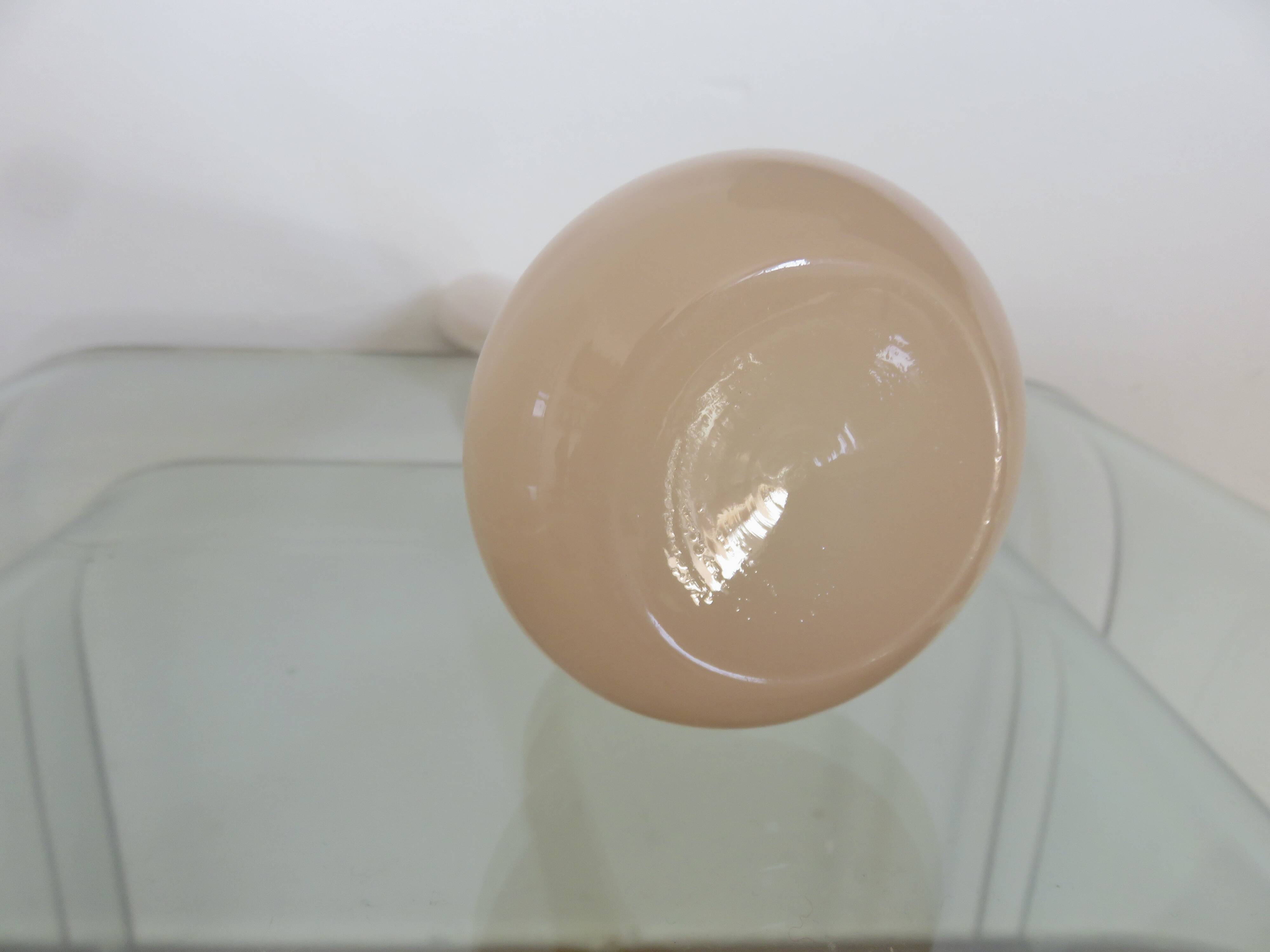 Pale pink opaline soliflore vase, 60s-70s