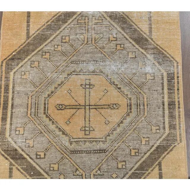 1970s Turkish Oushak Wool Runner Rug 78x319