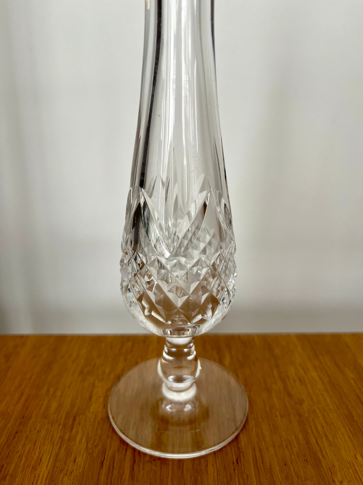Cut crystal soliflore signed by Cristallerie Royale de Champagne.