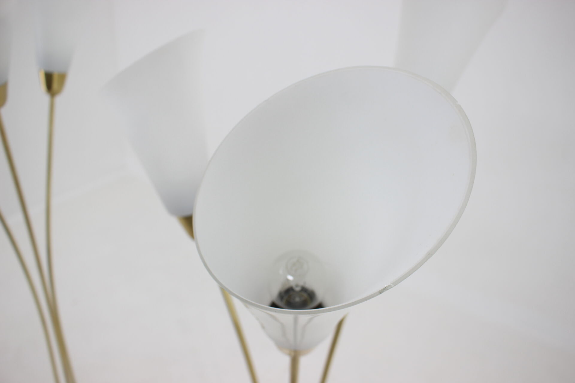 Pair of art deco floor lamps, Czechoslovakia 1940s